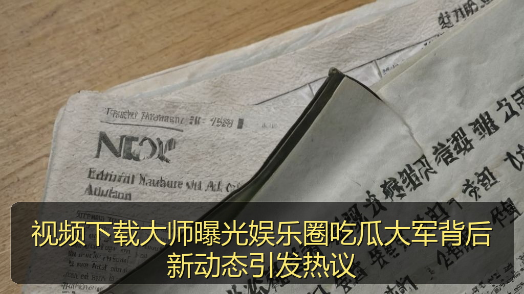 视频下载大师曝光娱乐圈吃瓜大军背后新动态引发热议